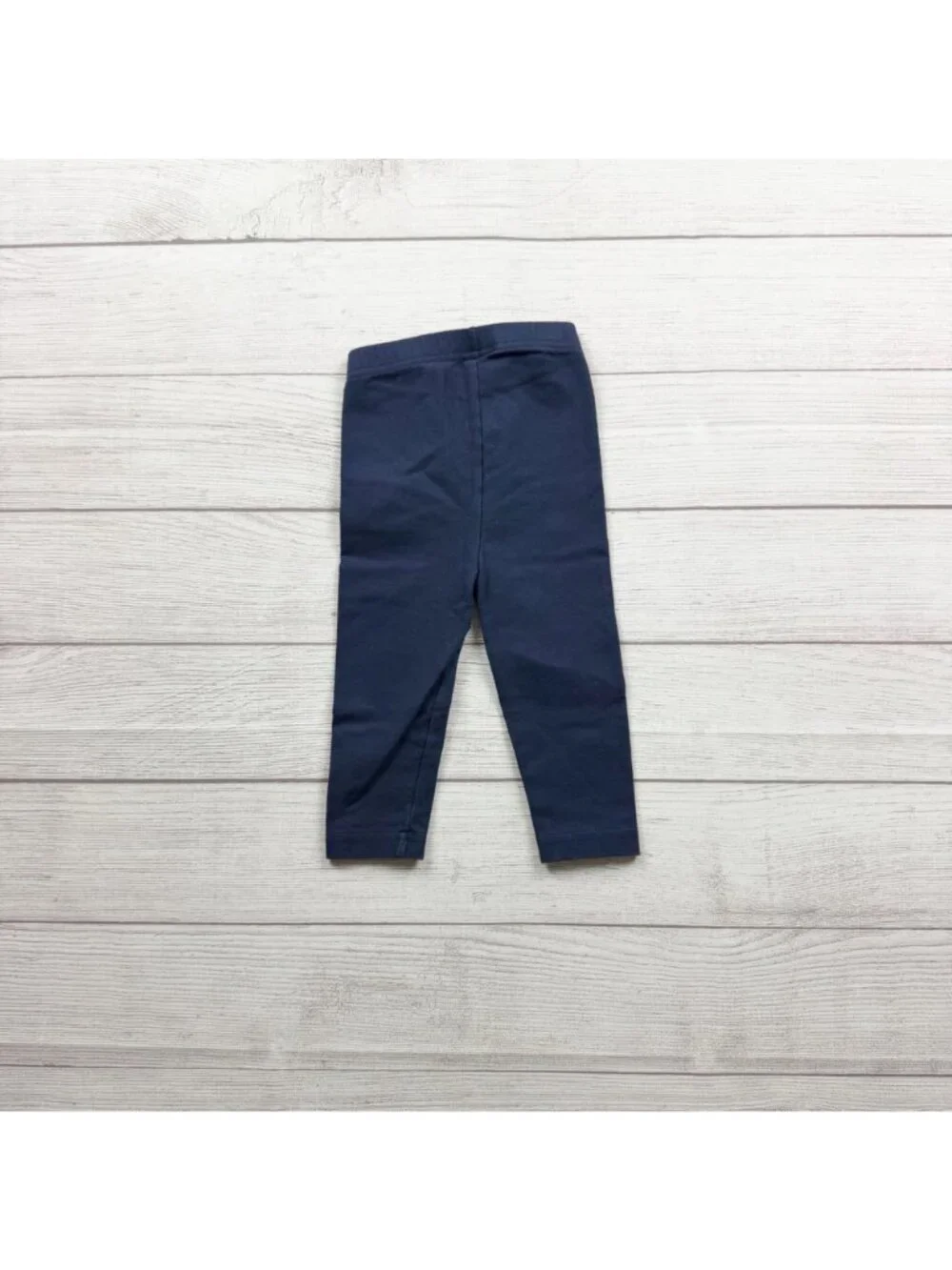 Hanna Andersson Girls Navy Blue Elastic Waist Leggings 18-24 Months